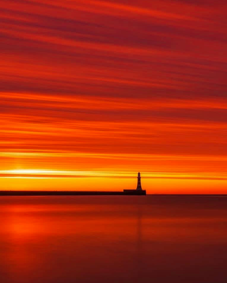 Calm and serene Roker Beach.