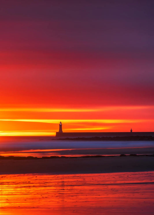 Beautiful sunrise colours at Tynemouth.