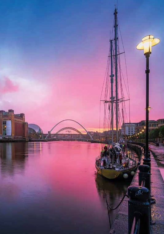 Newcastle Quayside in the Pink.