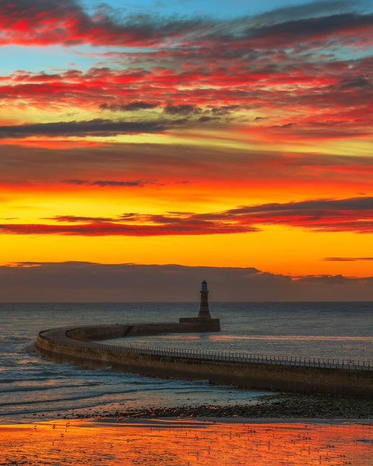 Vibrant Roker sunrise colours