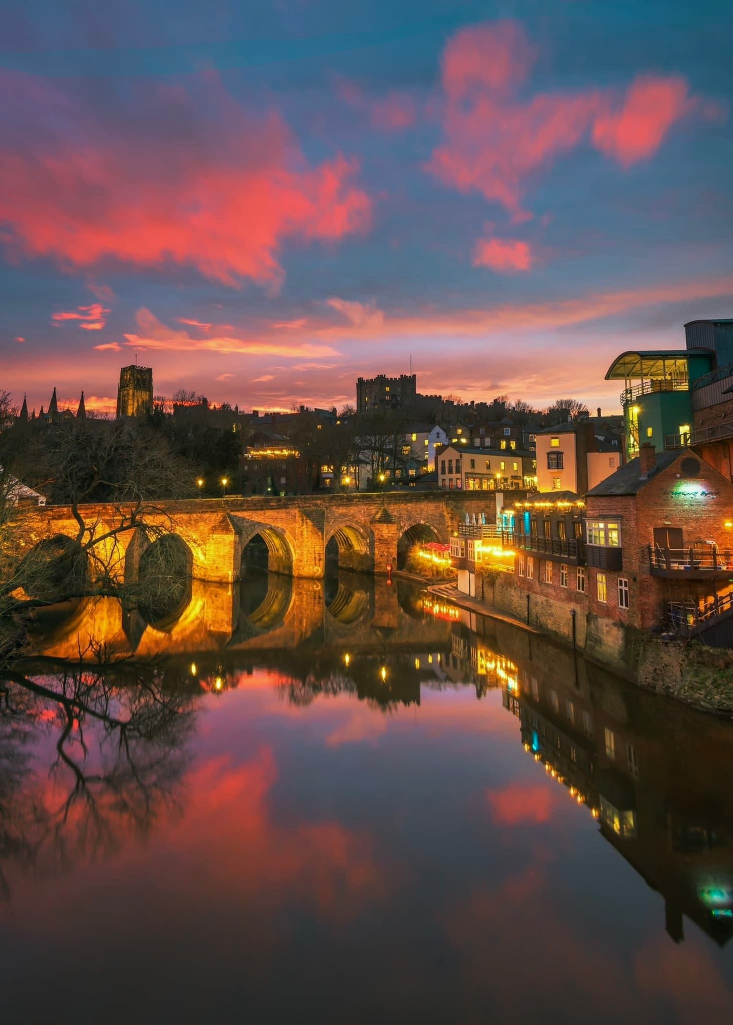 Beautiful early evening skies over Durham.