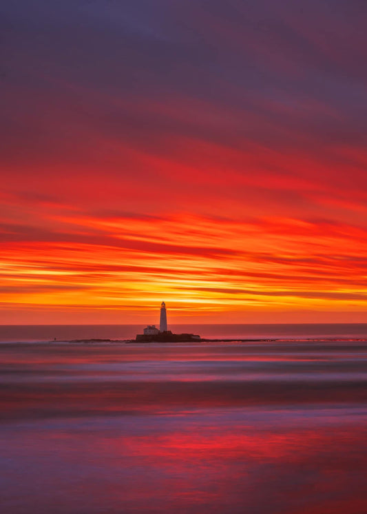 Beautiful sunrise colours at St. Mary’s Lighthouse.