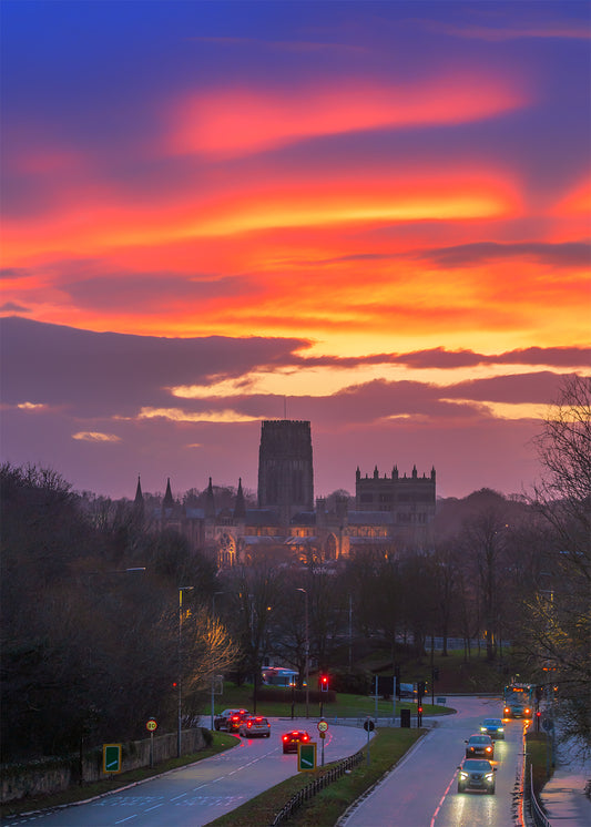 Driving into Durham.