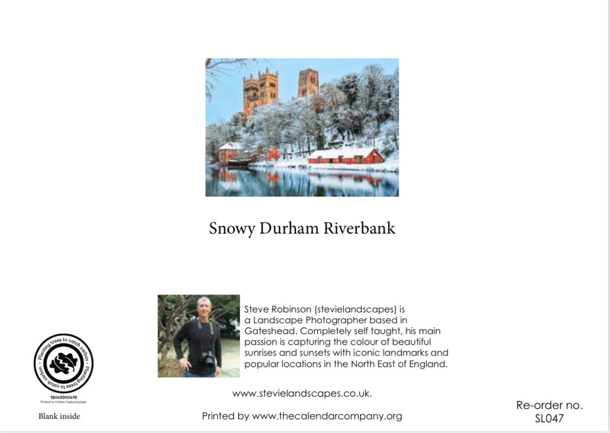 Snowy Durham Riverbank