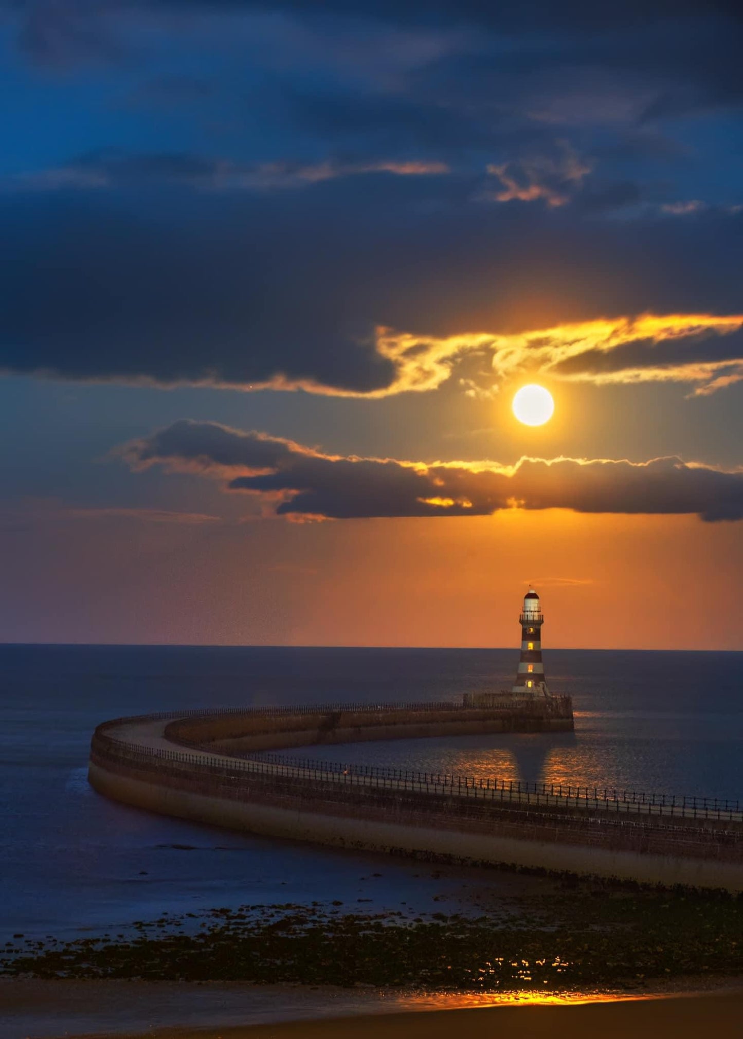 Moon over Roker