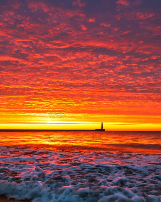 A dramatic Roker scene before sunrise.