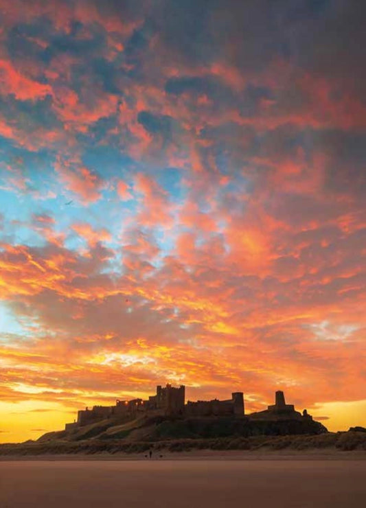 Stunning sunrise at Bamburgh.