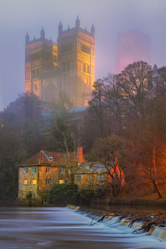 Ethereal Durham Cathedral in the fog