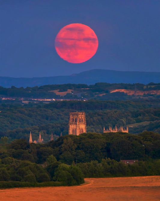 Buck Moon over Durham Cathedral