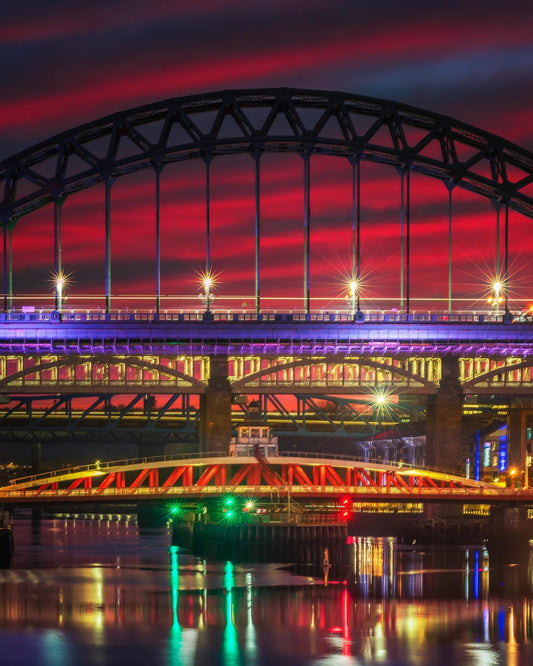 Incredible colours over Newcastle Quayside.