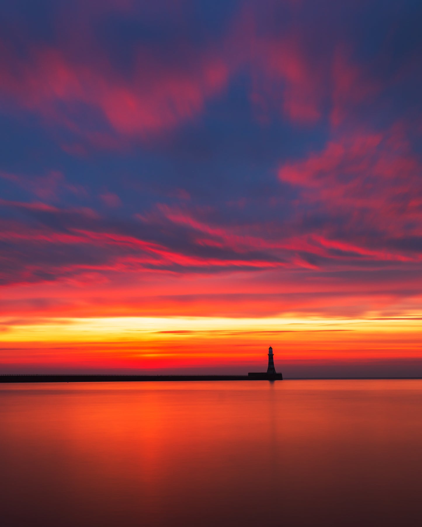 A vivid and colourful Roker sunrise.