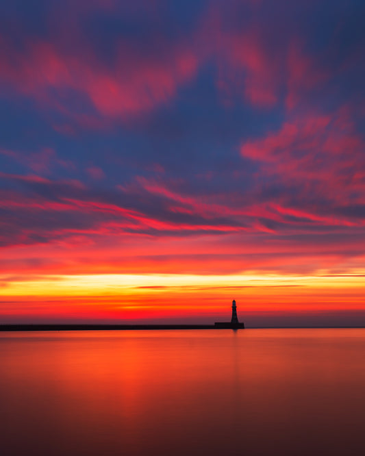 A vivid and colourful Roker sunrise.