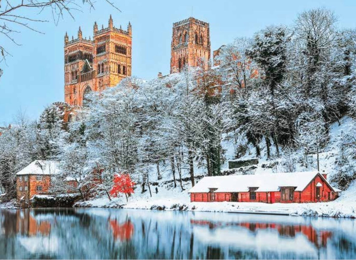 Snowy Durham Riverbank