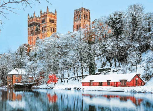 Snowy Durham Riverbank
