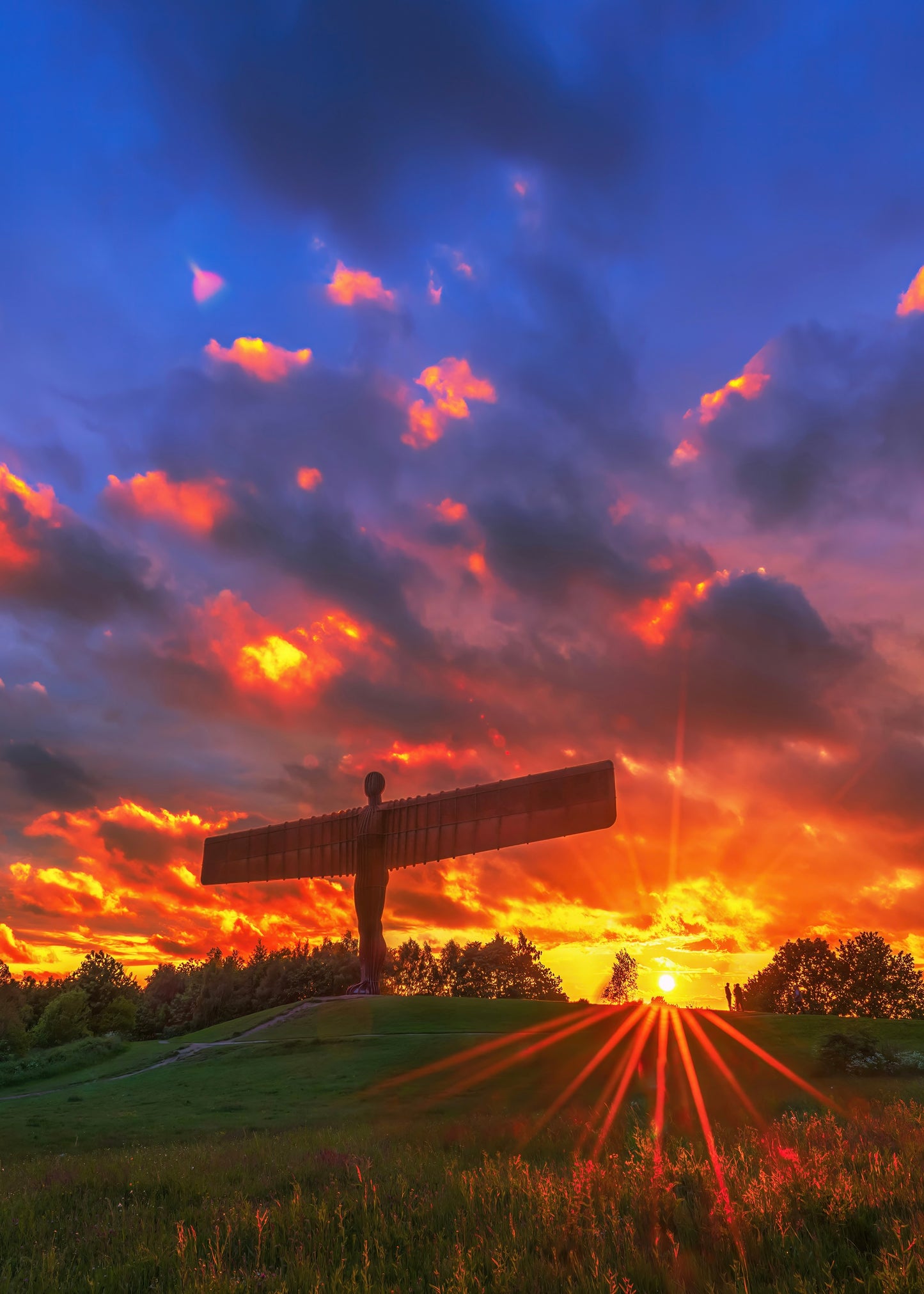 A Lava Sky at the Angel of the North.