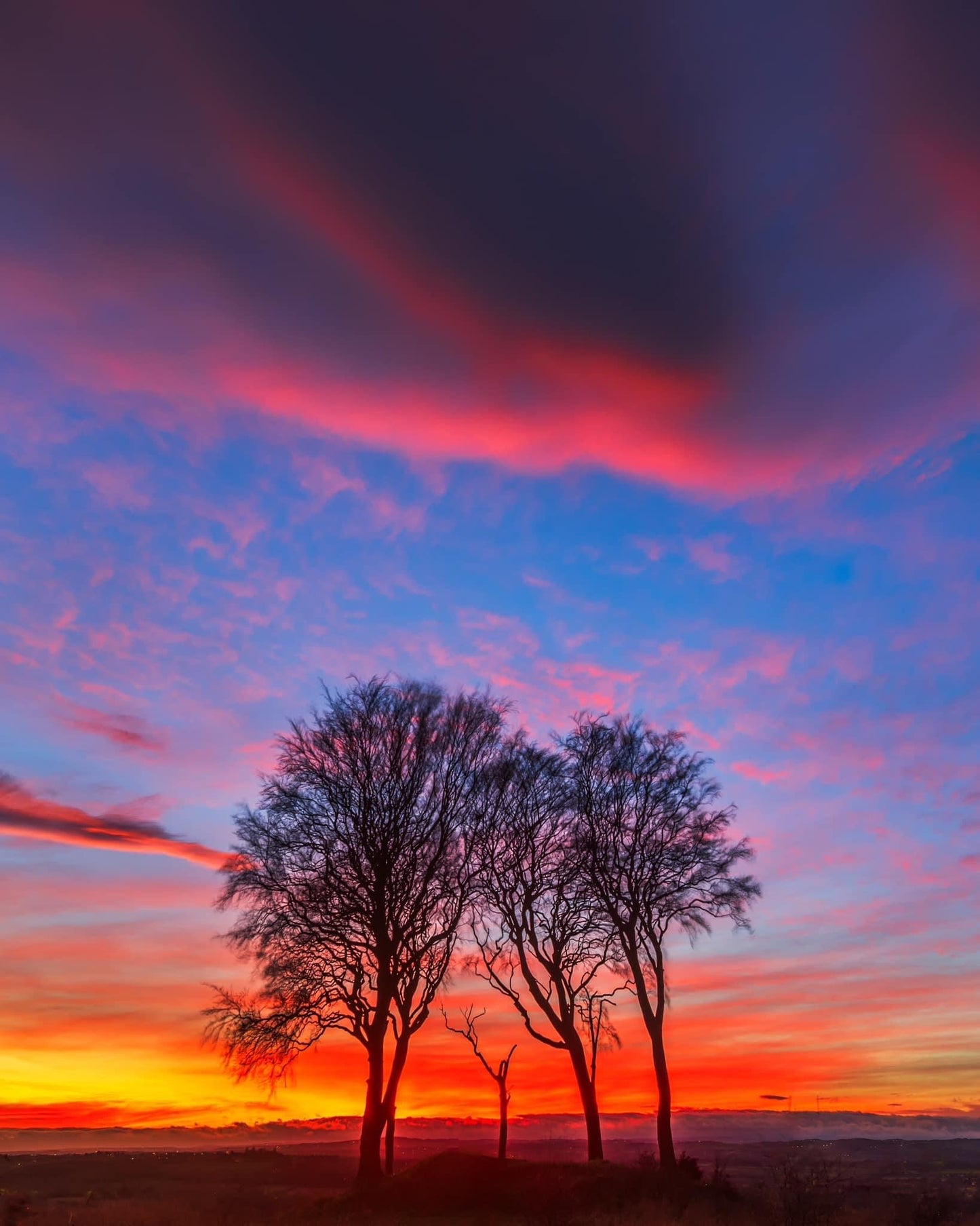 Beautiful sunset skies at Copt Hill