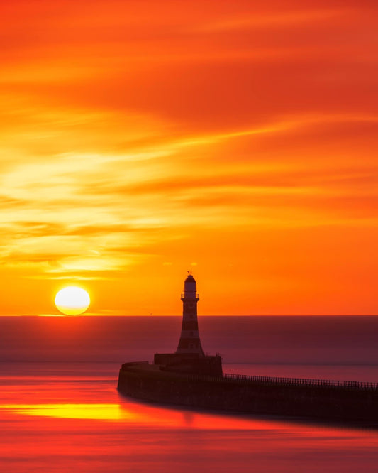 Vibrant sunrise at Roker