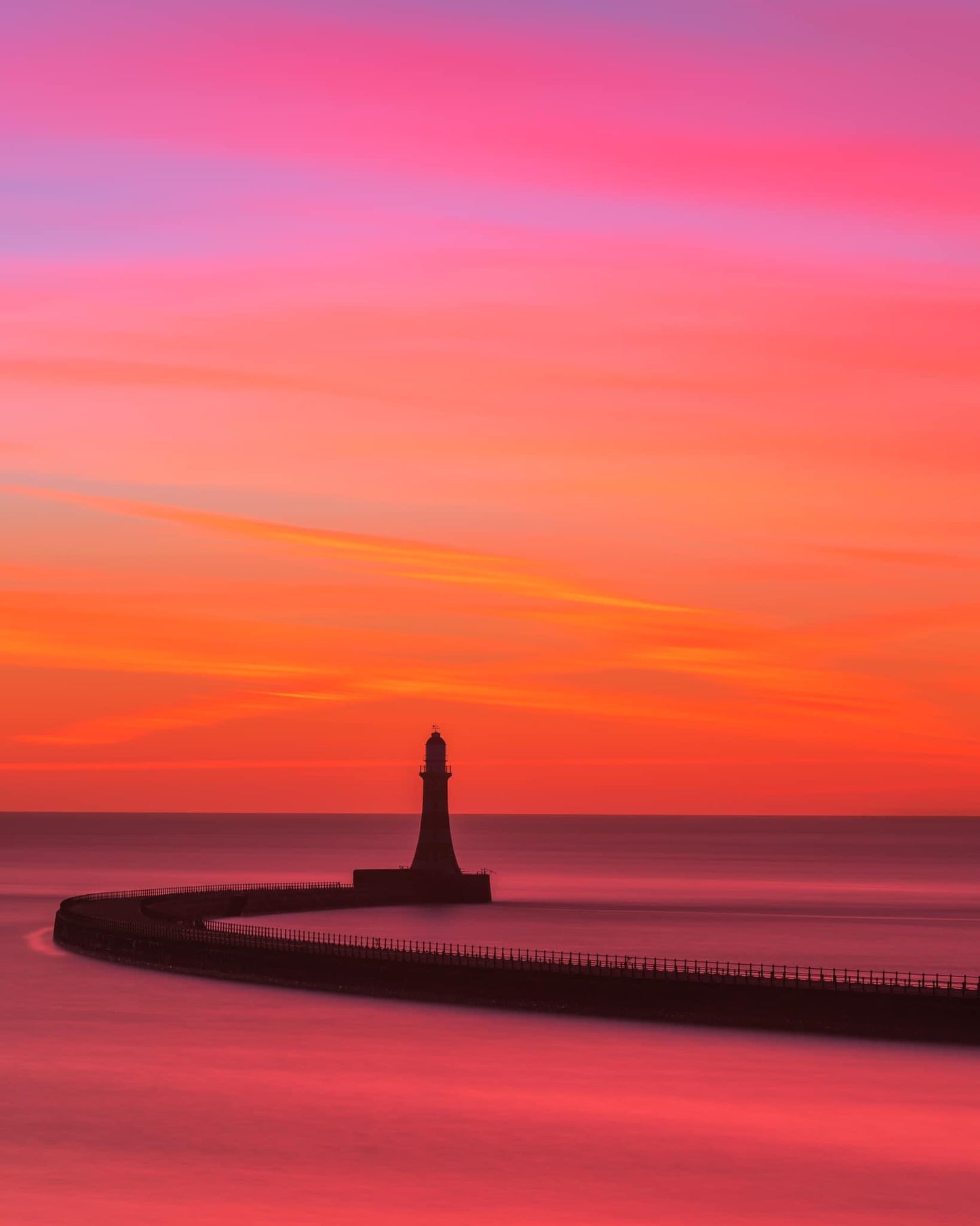 Lovely pastel coloured sky at Roker.