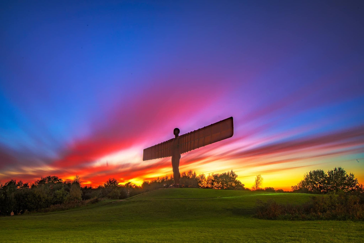 Colourful long exposure at the Angel of the North