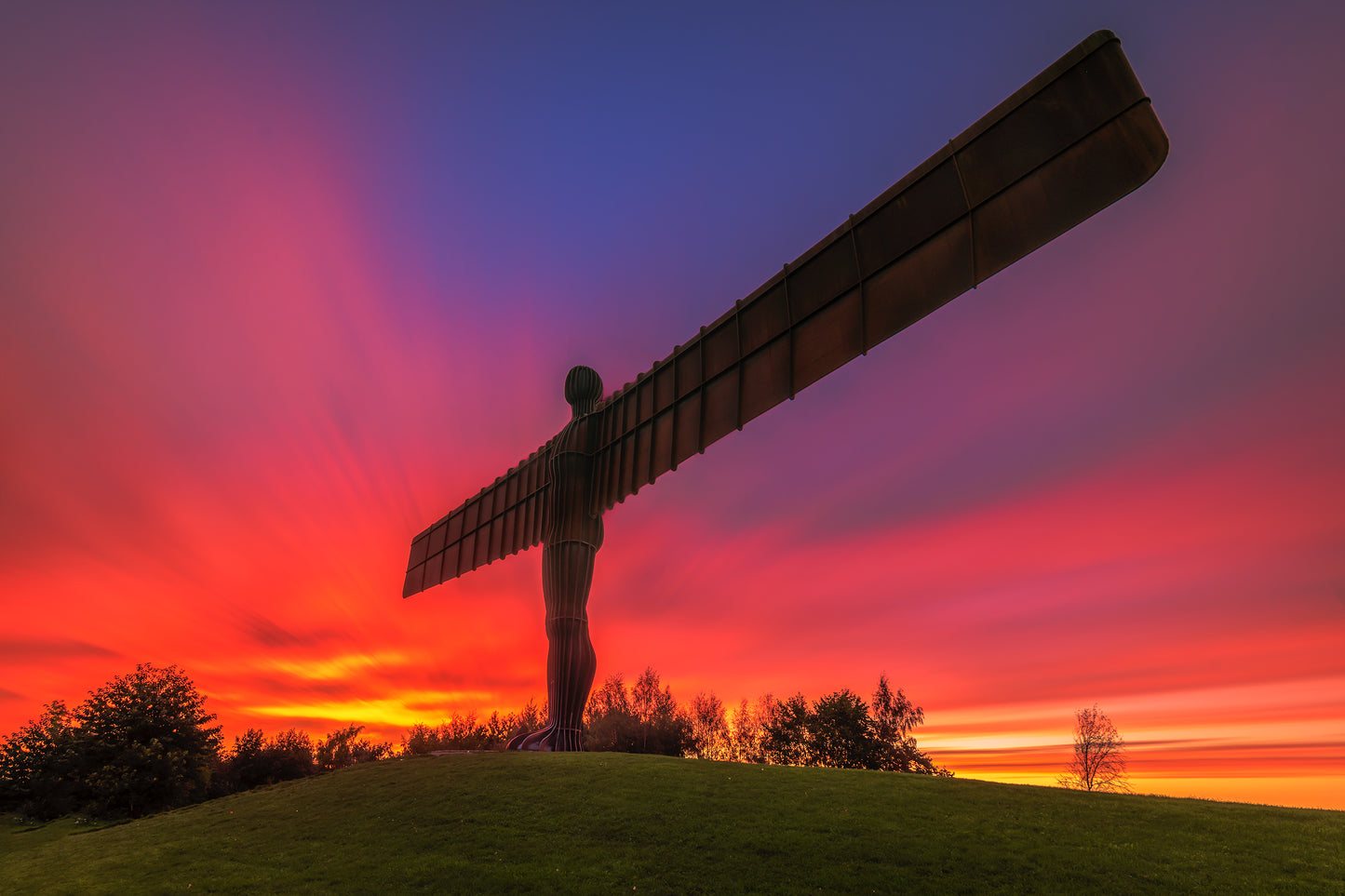 Glowing colours at the Angel of the North