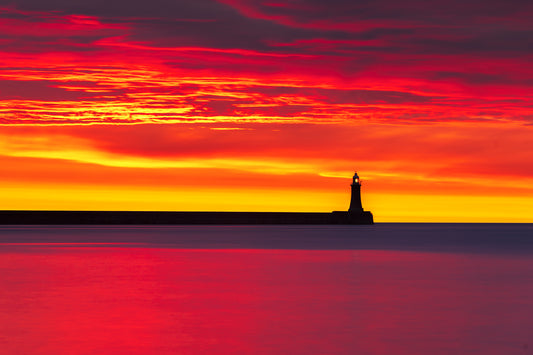 beauutiful pre sunrise sky over Tynemouth