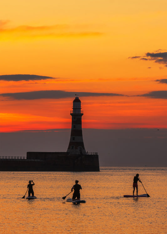 Paddle Boarders at Roker Beach Portrait