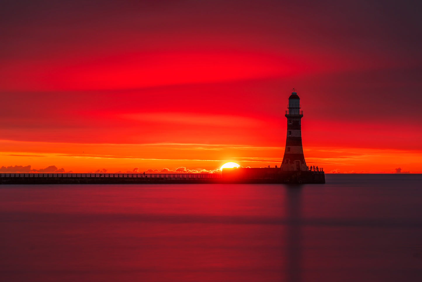 Sunrise over Roker lighthouse