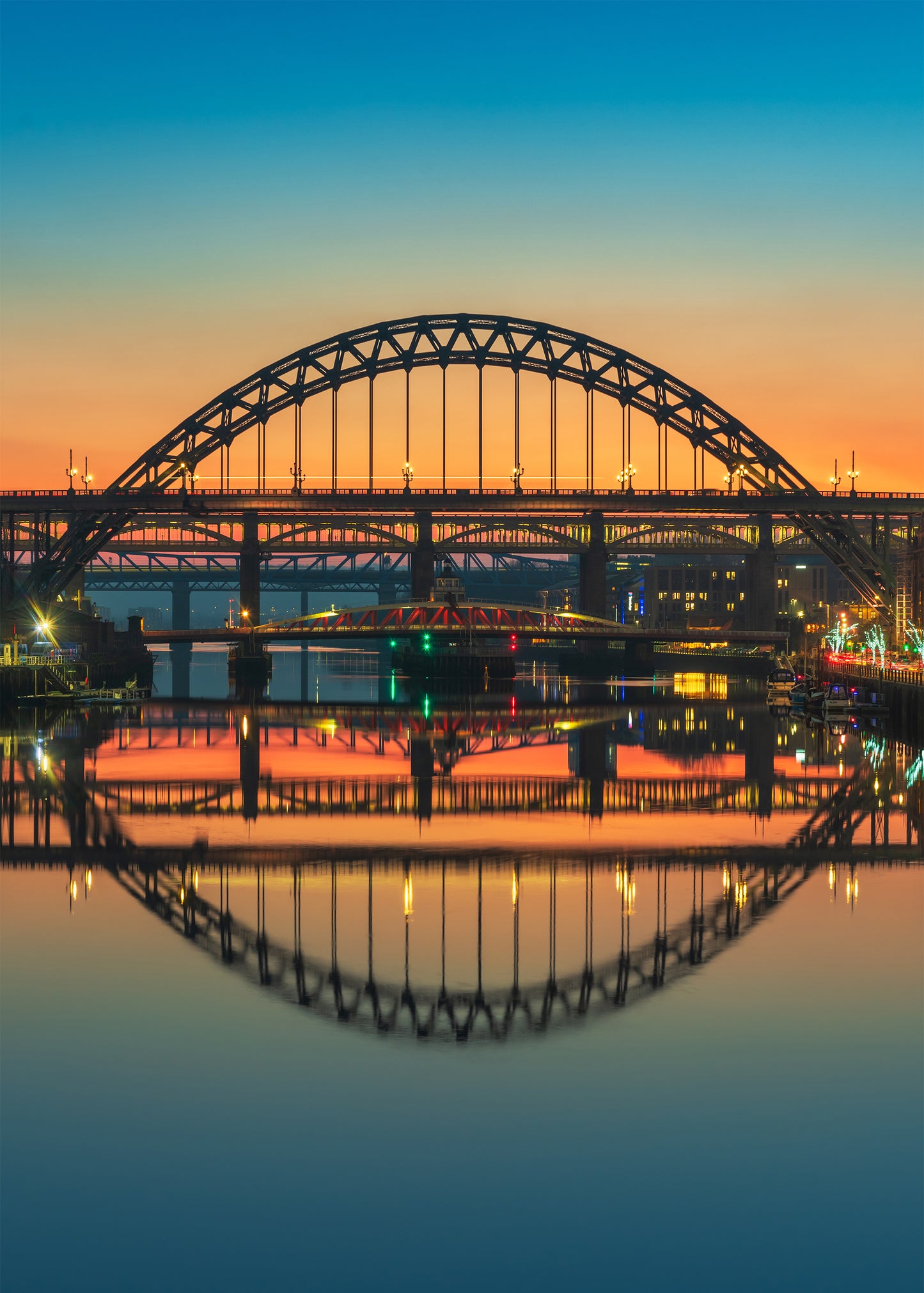 simple tyne Bridge reflections