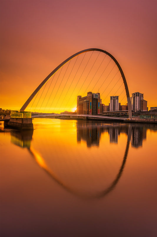 Golden Sunrise over Millennium Bridge.